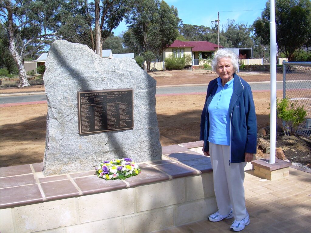 Meg at the Highbury Memorial, 2007