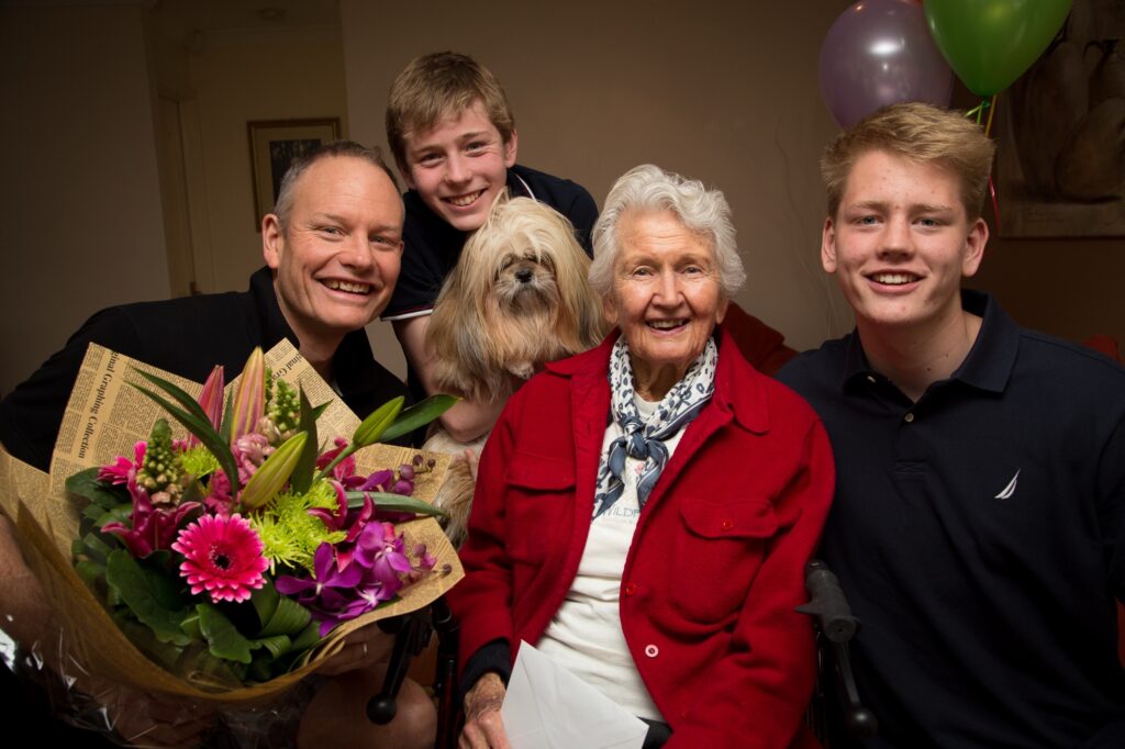 Meg's 90th birthday, 2013