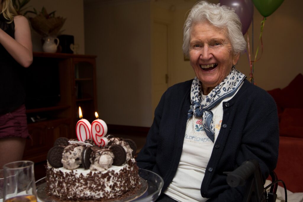 Blowing out the candles
