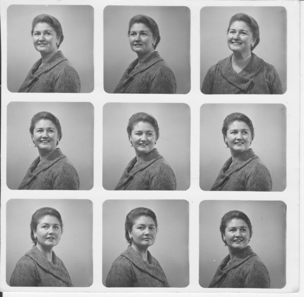 Passport photographs, about 1953